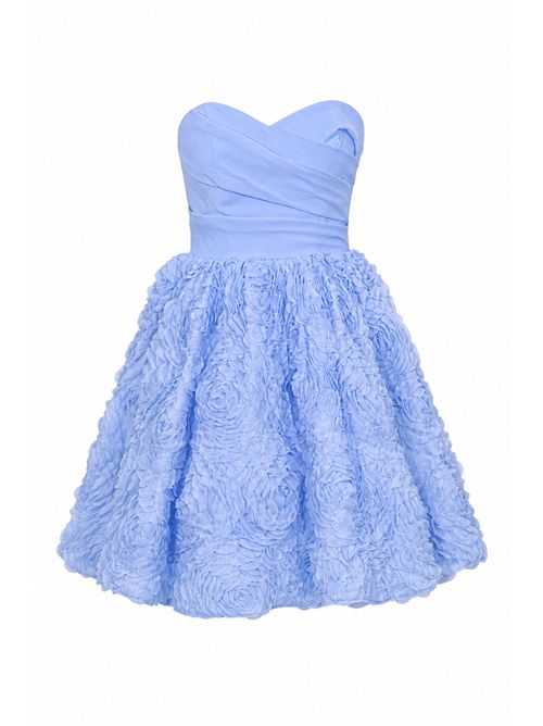 Abito corto tulle con rose NO SECRETS | 261NS121CELESTE